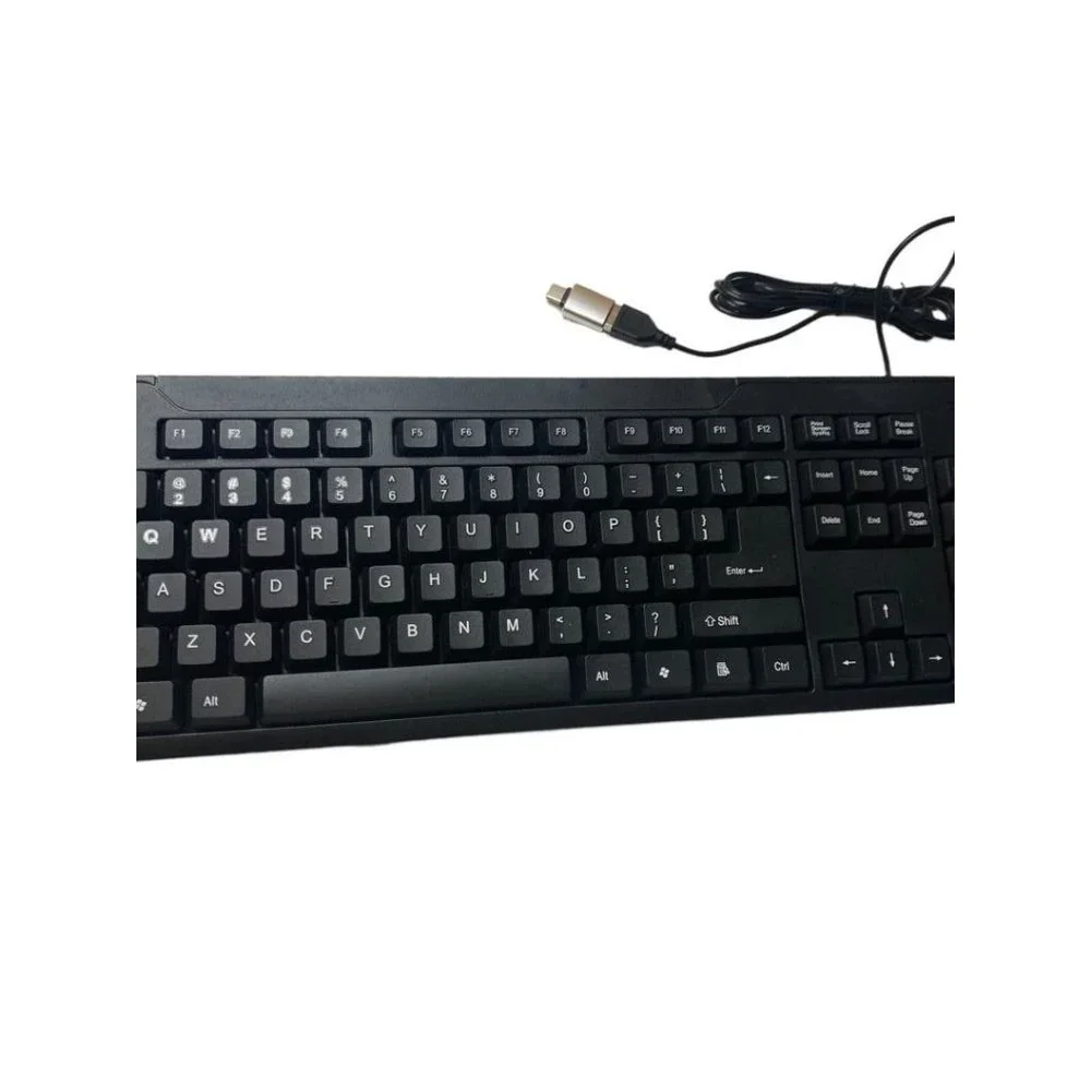 iMicro KB-US0803 104-Key Wired USB English Keyboard Black